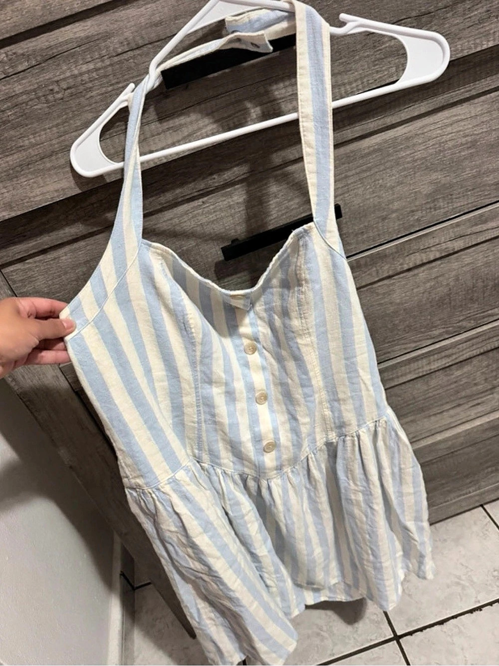 Blue & White Striped Dress